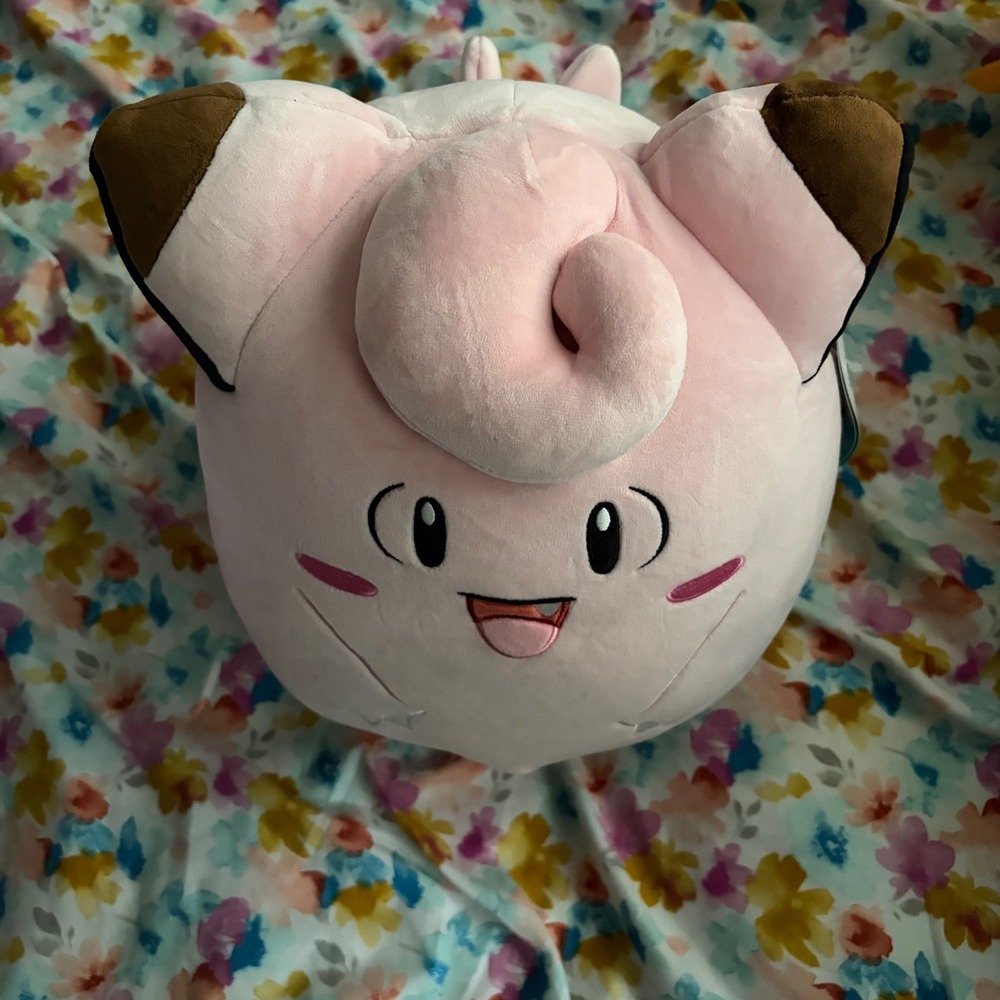 Squishmallows Pokemon Clefairy 10 Inch Pink Plush Jazwares 2024 New with Tags